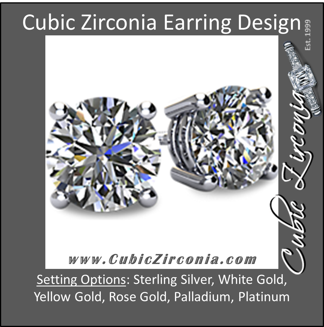 10pcs Cubic Zirconia Stud Posts Rhinestone Loop Earrings Post Jewelry Making  Fin
