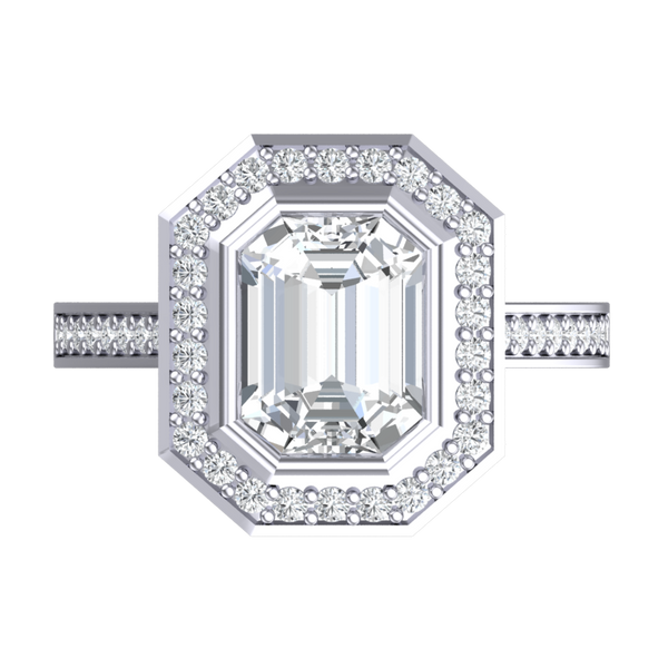 Cubic Zirconia Engagement Ring- Customer Designed Style 2968