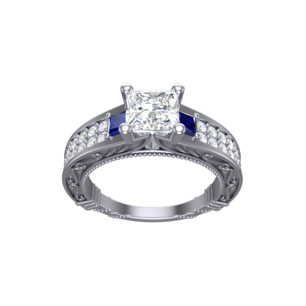 Cubic Zirconia Engagement Ring- Customer Designed Style 3631