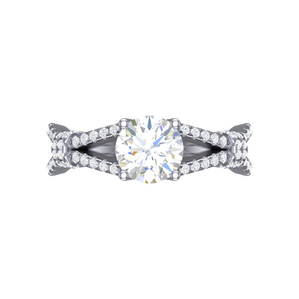 Cubic Zirconia Engagement Ring- Customer Designed Style 3729 The Crystal Marie