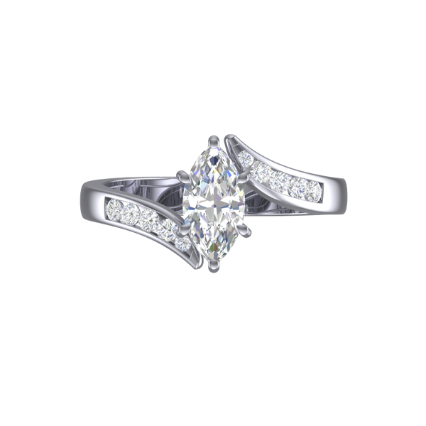 Cubic Zirconia Engagement Ring- Customer Designed Style 4097