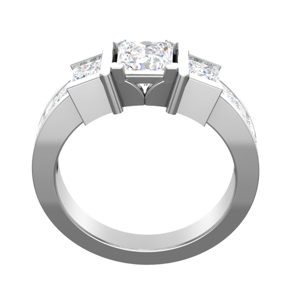 Cubic Zirconia Engagement Ring- Customer Designed Style 4184