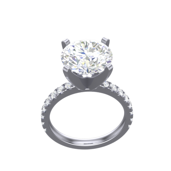 Cubic Zirconia Engagement Ring- Customer Designed Style 4291