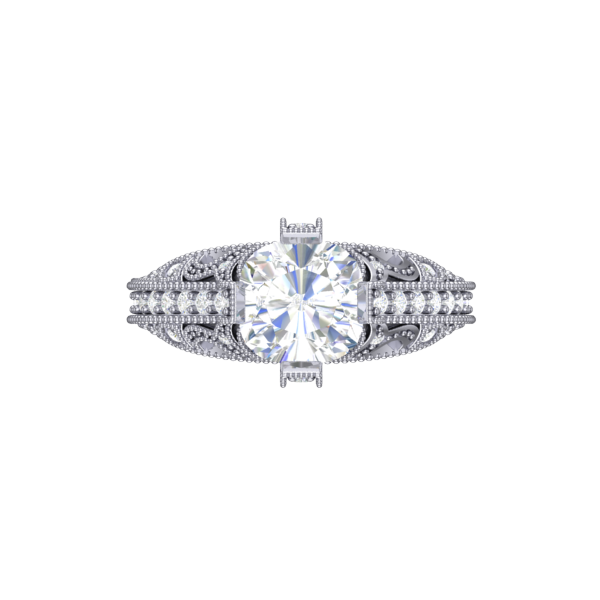 Cubic Zirconia Engagement Ring- Customer Designed Style 4529