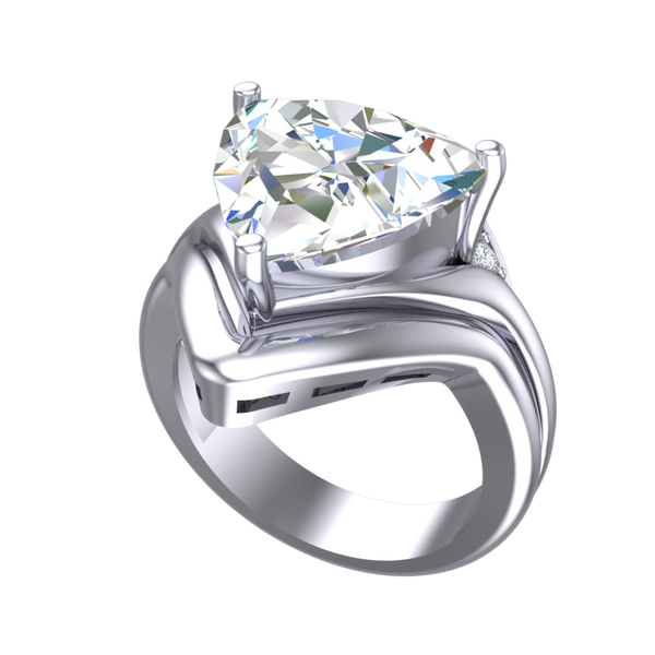 Cubic Zirconia Engagement Ring- Customer Designed Style 5810