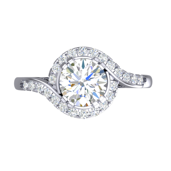 Cubic Zirconia Engagement Ring- Customer Designed Style 5843