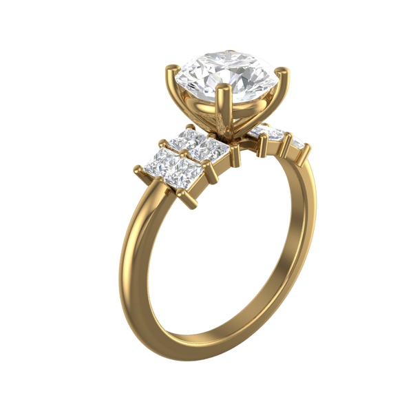 Cubic Zirconia Engagement Ring- Customer Designed Style 7630