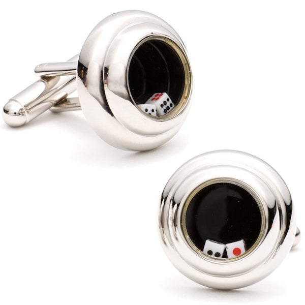 Men’s Cufflinks- Black Dice Design