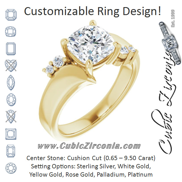 Cushion cut cubic deals zirconia ring