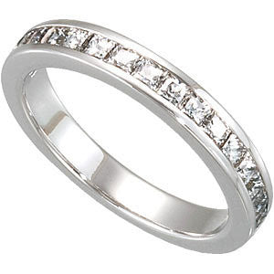 Cubic Zirconia Anniversary Ring Band, Style 121-593 (1.02 TCW Princess Channel)