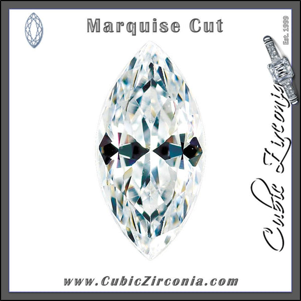 Marquise Cut Cubic Zirconia Loose Stones 5A Quality