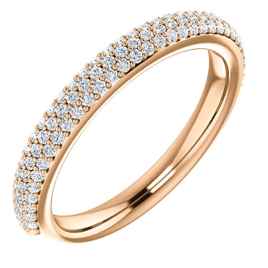 Cubic Zirconia Anniversary Ring Band, Style 05-20 (0.50 TCW Round Pave)