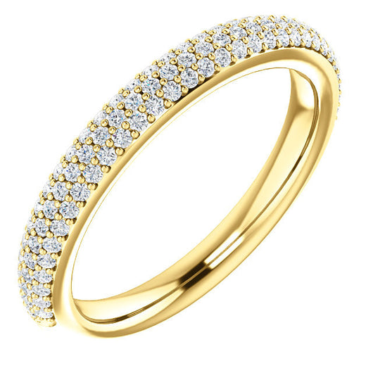 Cubic Zirconia Anniversary Ring Band, Style 05-20 (0.50 TCW Round Pave)