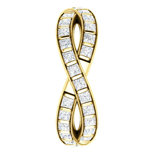 Cubic Zirconia Anniversary Ring Band, Style 05-39 (Inifinity Inspired Round or Square Eternity Band)